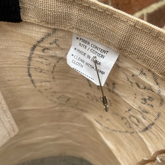 vintage MAI 1910 Sommet de la Tour Eiffel Jute Fiber Tote Bag - Picture 7 of 10